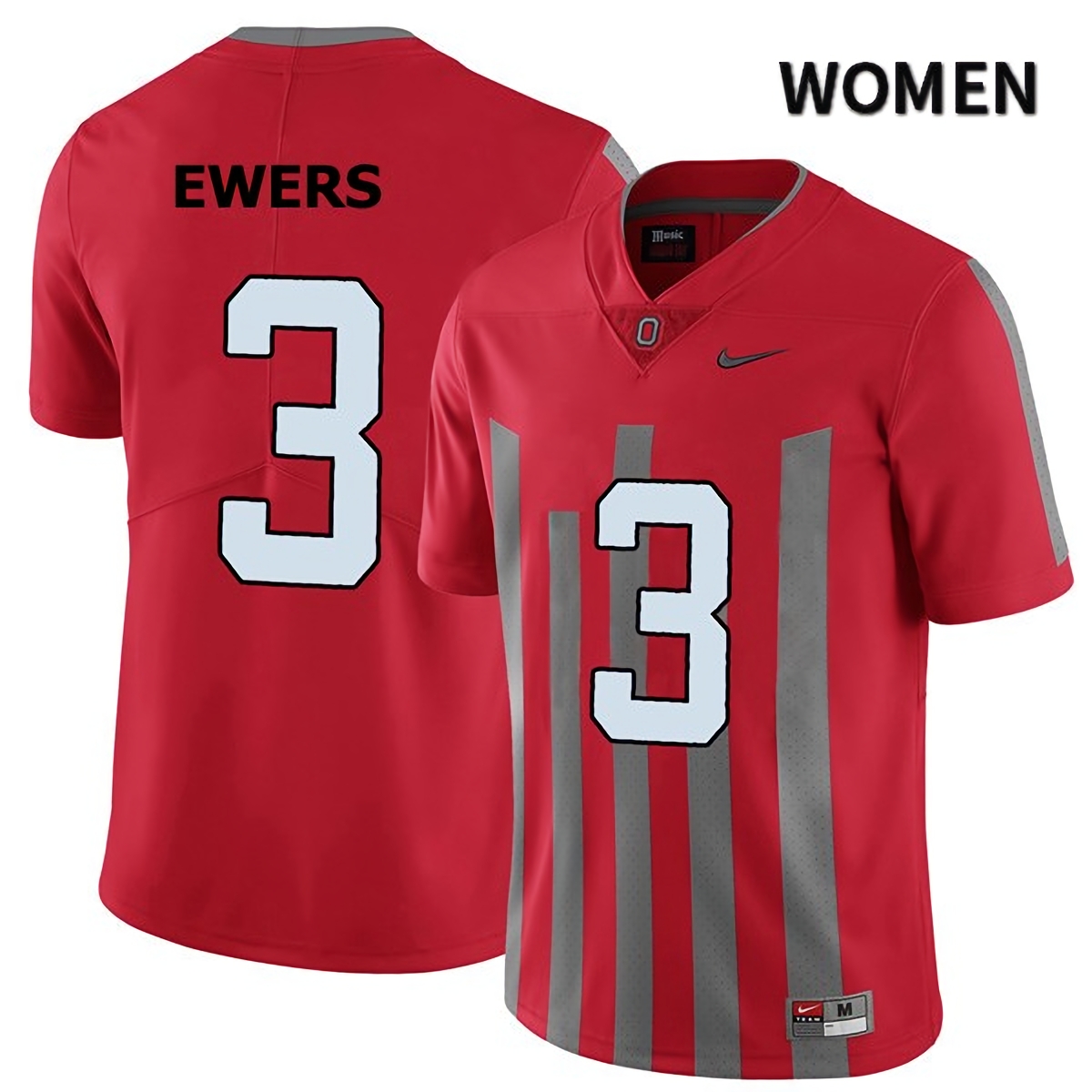 Quinn Ewers Ohio State Buckeyes Women's NCAA #3 Elite Red College Stitched Football Jersey ZXW7156PT